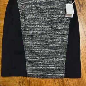 Ann Taylor Black and Gray Pencil Skirt